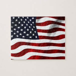 Wave American Flag Puzzle