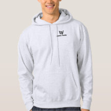 Wave and Walk Black Logo Essential Kapuzenpullover
