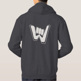 Wave and Walk Off-White Logo Essential Kapuzenpull Hoodie