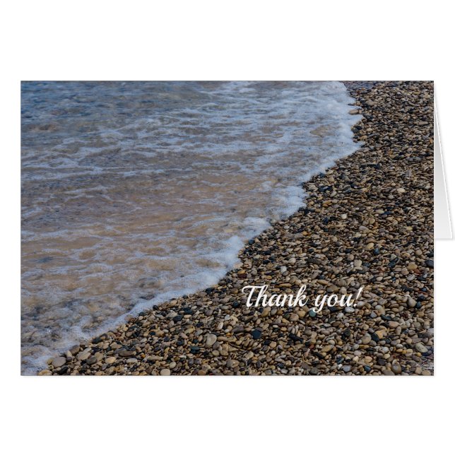 Wave Ashore Painterly Dankycard (Vorderseite (Horizontal))