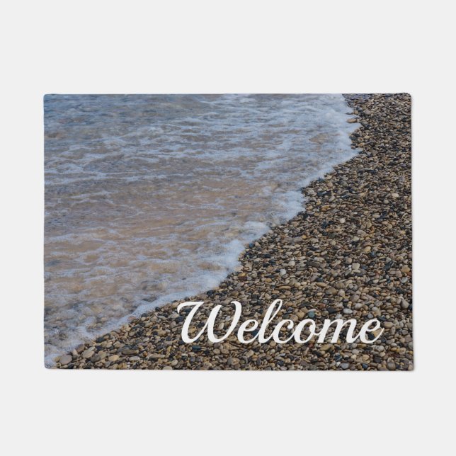 Wave Ashore Painterly Welcome Doormat Fußmatte (Vorderseite)