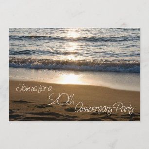 Wave at Sunset 20 Jahre Einladungs-Karte Einladung