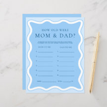 Wave Blue Wie alt waren Mama und Vater Foto Game