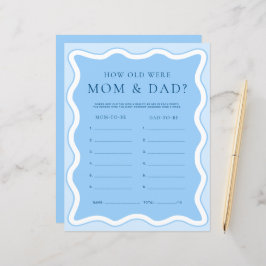 Wave Blue Wie alt waren Mama und Vater Foto Game