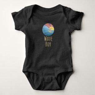 Wave Boy Surfboard Baby Strampler