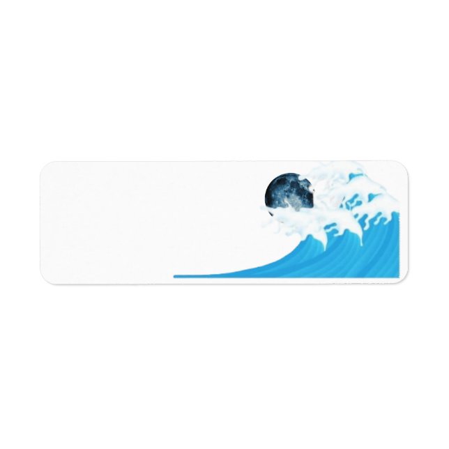 Wave by the Moon Address Labels (Vorne)