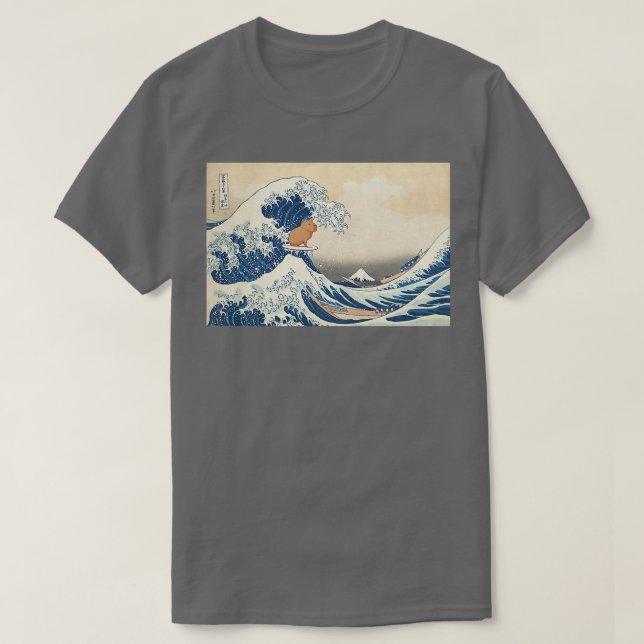 Wave Capybara Surfing Rodent1485 T-Shirt (Design vorne)