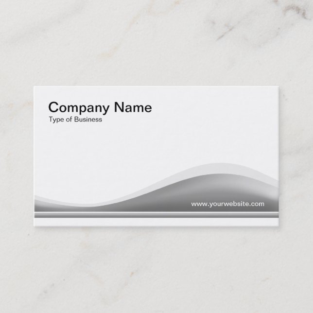 Wave Contour - 40pc Gray Visitenkarte (Vorderseite)