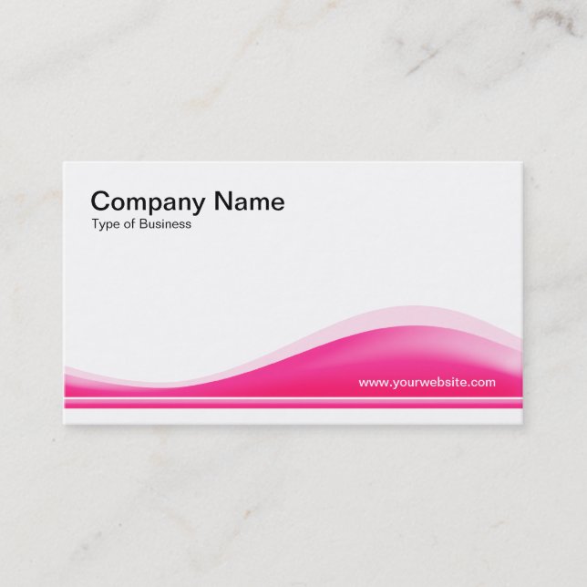 Wave Contour - Hot Pink Visitenkarte (Vorderseite)