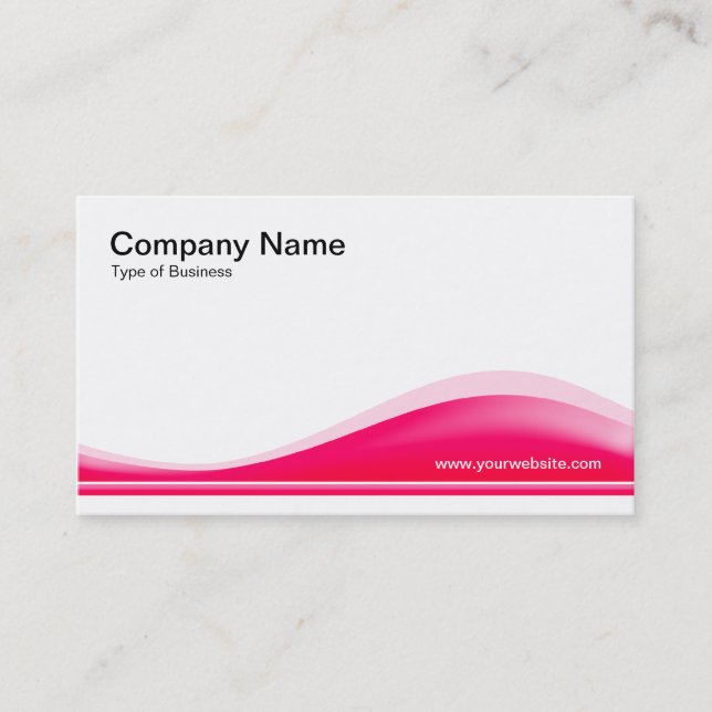 Wave Contour - Neon Red Visitenkarte (Vorderseite)