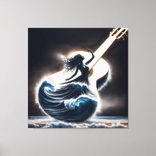 Wave Dancer in Gitarre Leinwanddruck