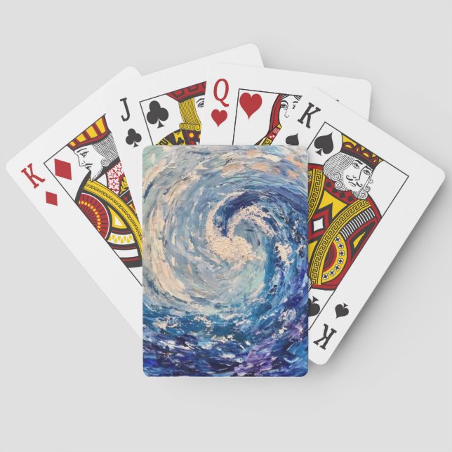 Wave Design Classic Playing Cards Spielkarten (Rückseite)
