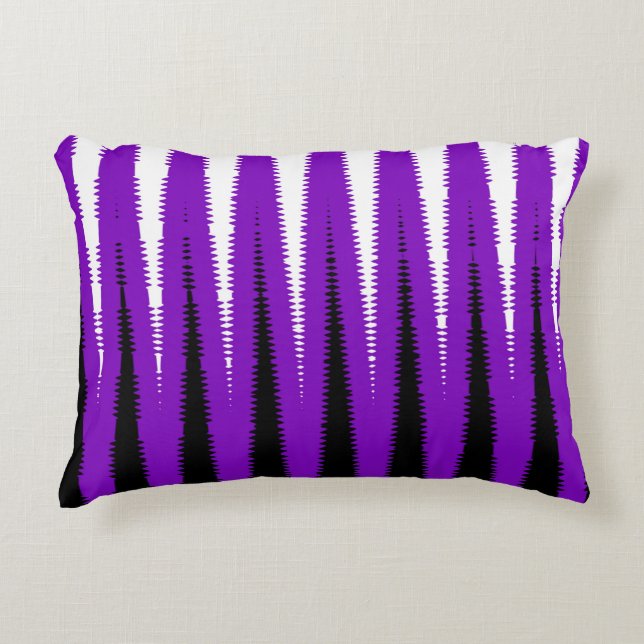 Wave Design Lila Zierkissen (Vorderseite)