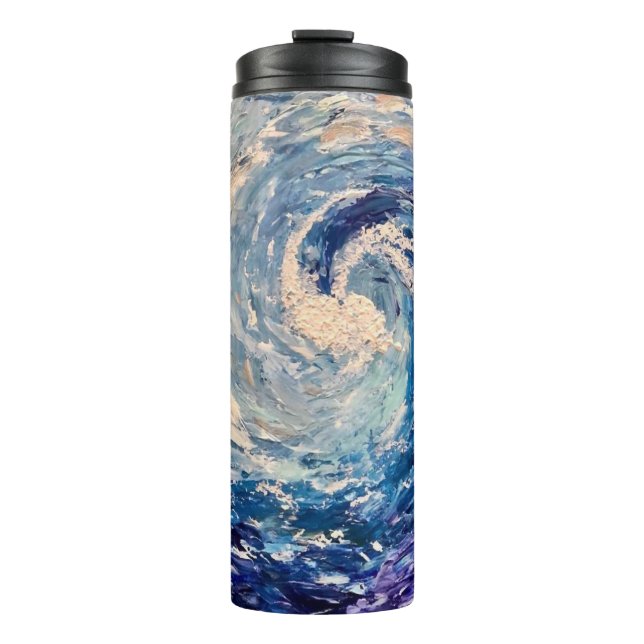 Wave Design Thermal Tumbler Thermosbecher (Vorderseite)