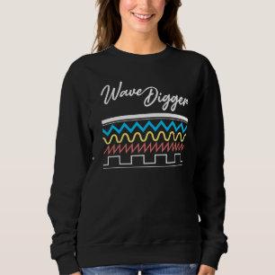 Wave Digger Synthesizer Synthwave Waveform Sweatshirt