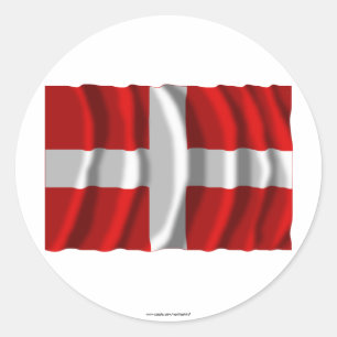 Wave-Fahne Haute-Savoie Runder Aufkleber