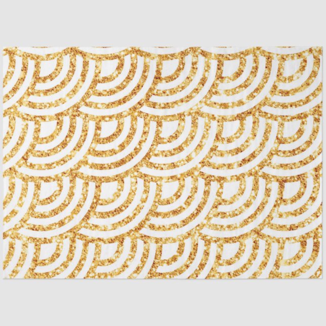 Wave Gold Sun Glitzer Boho Popular Collection Seidenpapier (Vorderseite)