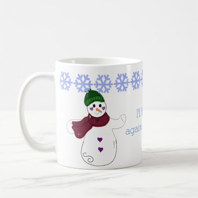 Wave Goodbye Snowman Tasse (Links)