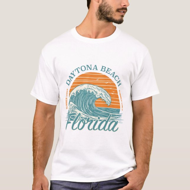 Wave Hello to Sunshine - Daytona Beach Retro T-Shi T-Shirt (Vorderseite)