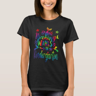 Wave in Kindergarten Mermaid zurück in Schoo T-Shirt