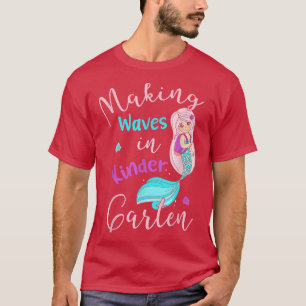 Wave in Kindergarten Mermaid zurück in Schoo T-Shirt