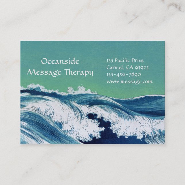 Wave Large Business & Appointment Card Terminkarte (Vorderseite)