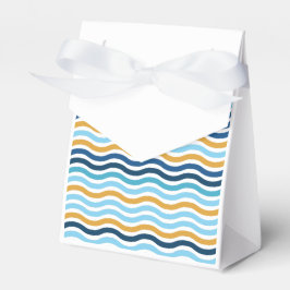 Wave Lines Farbe Blau und Gelb Geschenkschachtel