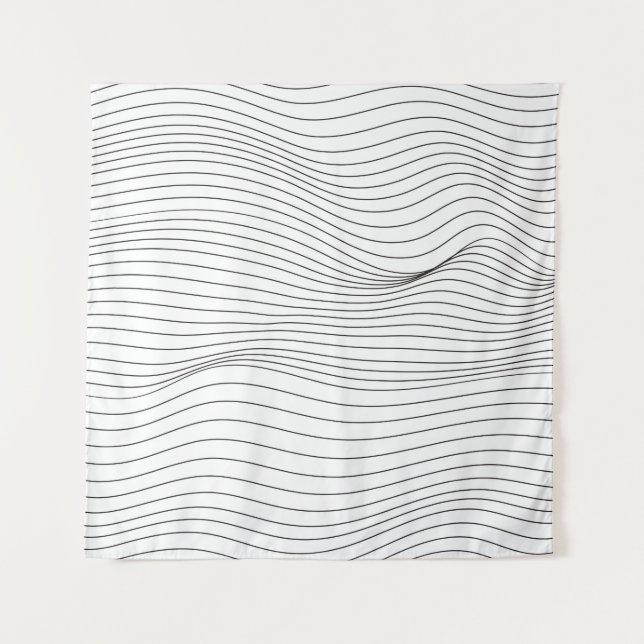 Wave Lines Muster Abstrakt Background.art, wave,  Wandteppich (Vorderseite)