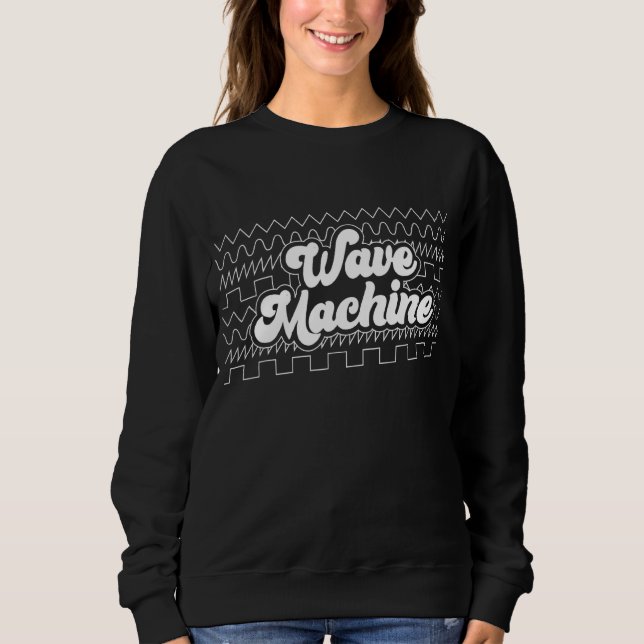 Wave Machine Synthesizer Synthwave Waveform Sweatshirt (Vorderseite)