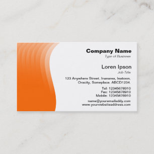 Wave Margin - Orange Visitenkarte