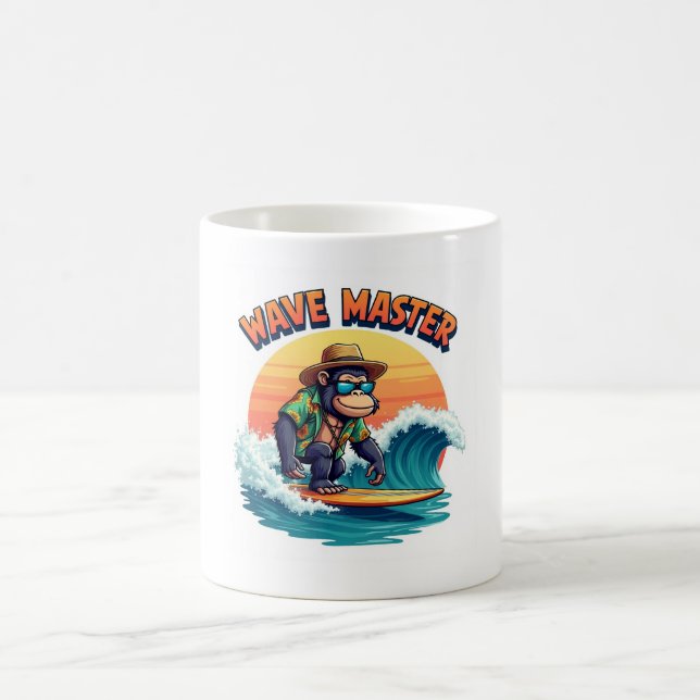 Wave Master 🦍 Funny Gorilla Surf Tasse (Mittel)