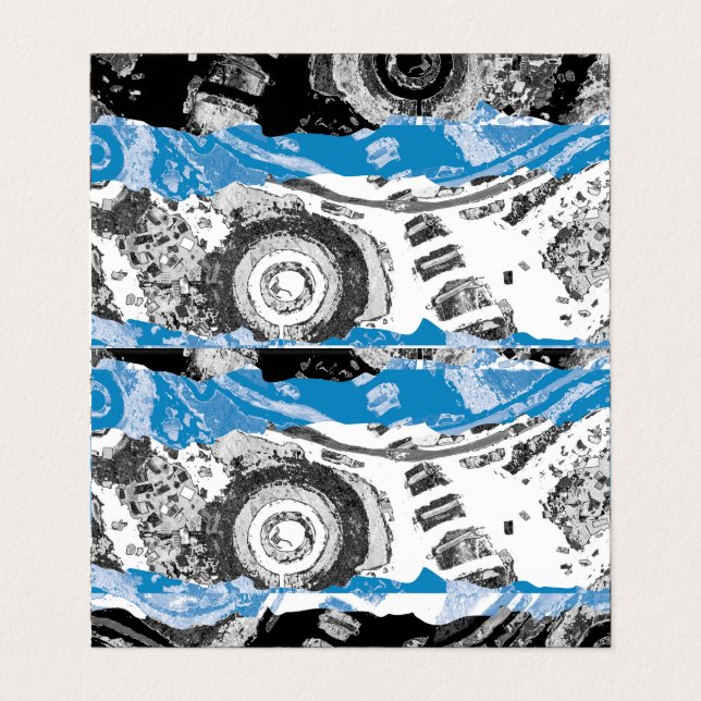 Wave Mechanism Horizontal Tent Fold Business Card Visitenkarten (Außenseite Aufgefaltet)