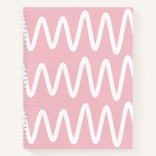 Wave No. 3 - Notebook (Ballet Pink) Notizbuch (Vorderseite)