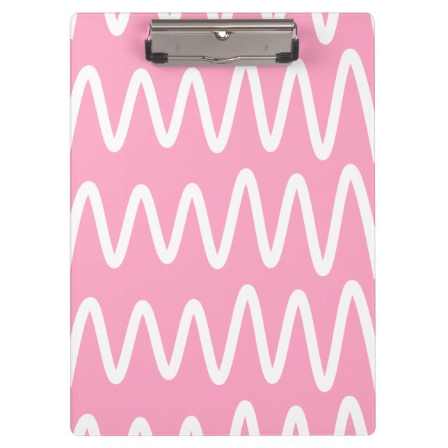 Wave No. 6 - Clipboard (Flamingo Pink) Klemmbrett (Vorderseite)