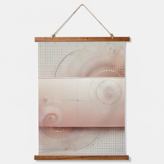 Wave of Form Wandteppich Mit Holzrahmen (Vorderseite)