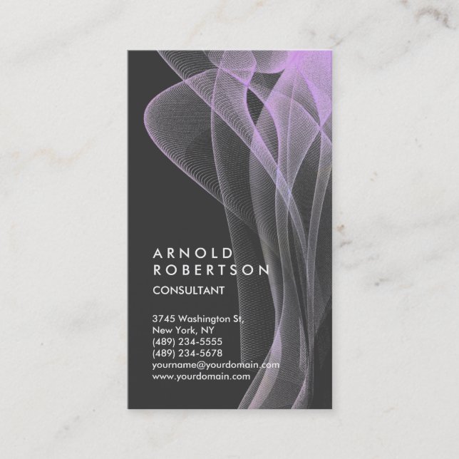 Wave Pattern Abstract Design Trendy Einzigartig Visitenkarte (Vorderseite)