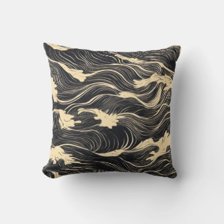 Wave Pattern Küstenstil Kissen