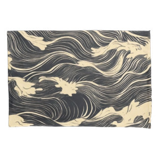 Wave Pattern Küstenstil Kissenbezug