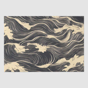 Wave Pattern Küstenstil Seidenpapier