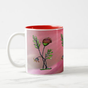 Wave Pflanze Zweifarbige Tasse