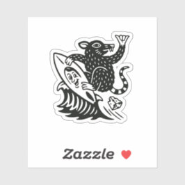 Wave Rat Shaka Funny Sticker