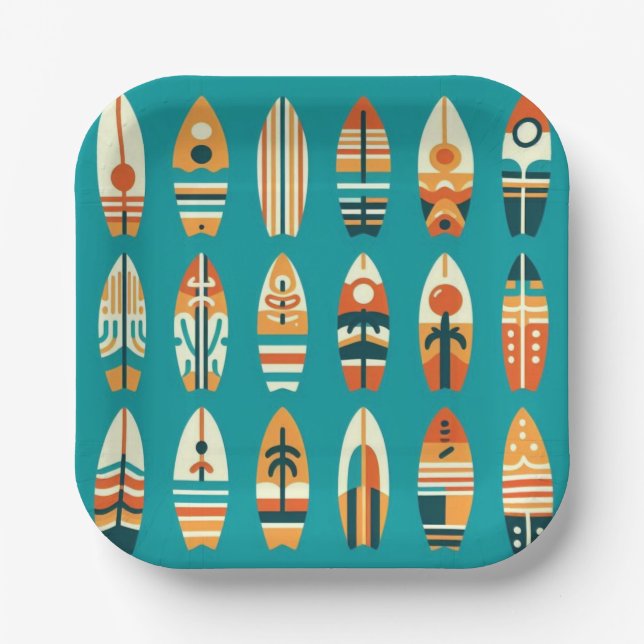 Wave Riders Pappteller (Vorderseite)