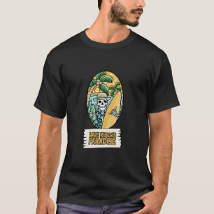 Wave Rider's Paradise Skeleton Surfer T - Shirt