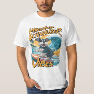 Wave-Riding Miniatur Schnauzer Surferlebnis T-Shirt