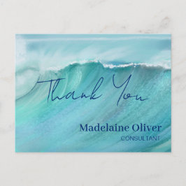 Wave Scene Summer Blue Vielen Dank Postkarte