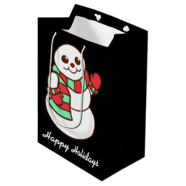 Wave Snowman Geschenktasche Mittlere Geschenktüte