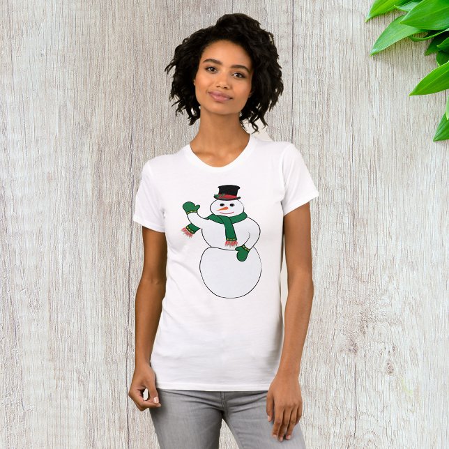 Wave Snowman Womens T - Shirt (Von Creator hochgeladen)