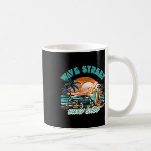 Wave Street Retro Urlaub Strand Surfen Vintage S Kaffeetasse