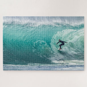 Wave, Surfer, schöne Landschaft Jigsaw Puzzle