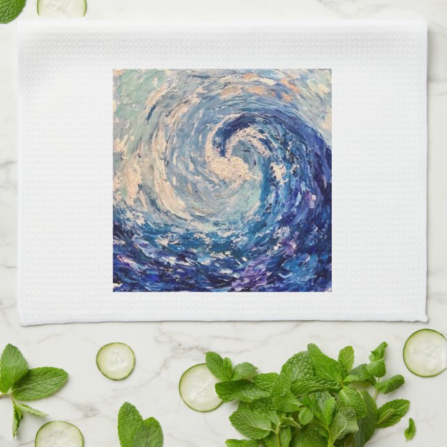 Wave Tea Handtuch (Gefaltet)